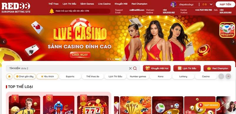 Sòng bài trực tuyến live casino cực hot với đủ các thể loại bài thịnh hành hiện có trên thị trường.
